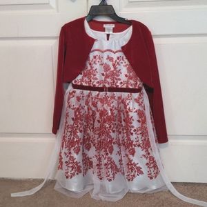 Girl size 10 sleeveless dress with shrug